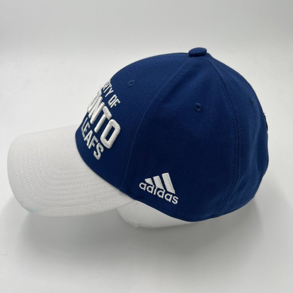 Adidas Unisex Blue White Toronto Maple Leafs Adjustable Strapback Hat Cap NWT - Picture 2 of 6